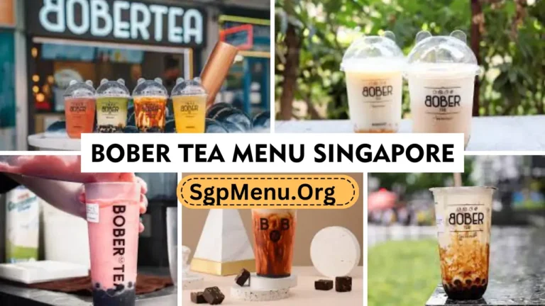 Bober Tea Menu Singapore Prices 2024