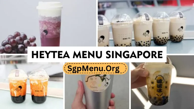 Heytea Singapore Menu Prices 2024