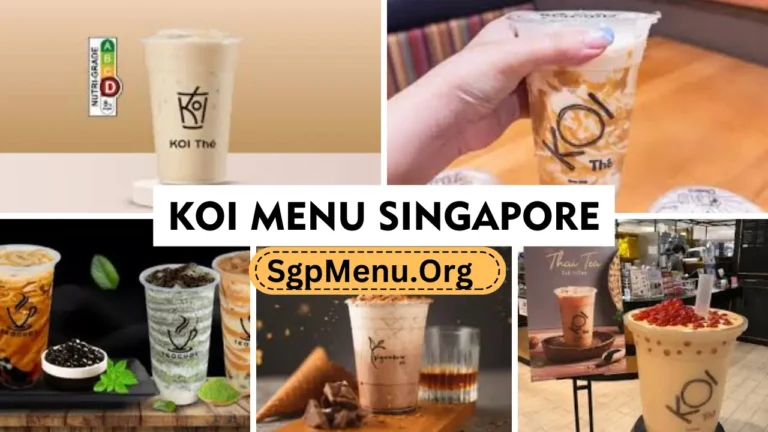Koi Menu Singapore | New Prices 2024