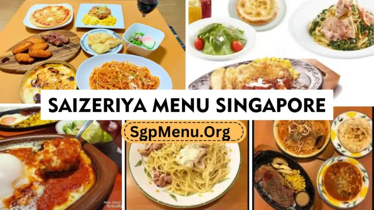 Saizeriya Menu Singapore Prices 2024