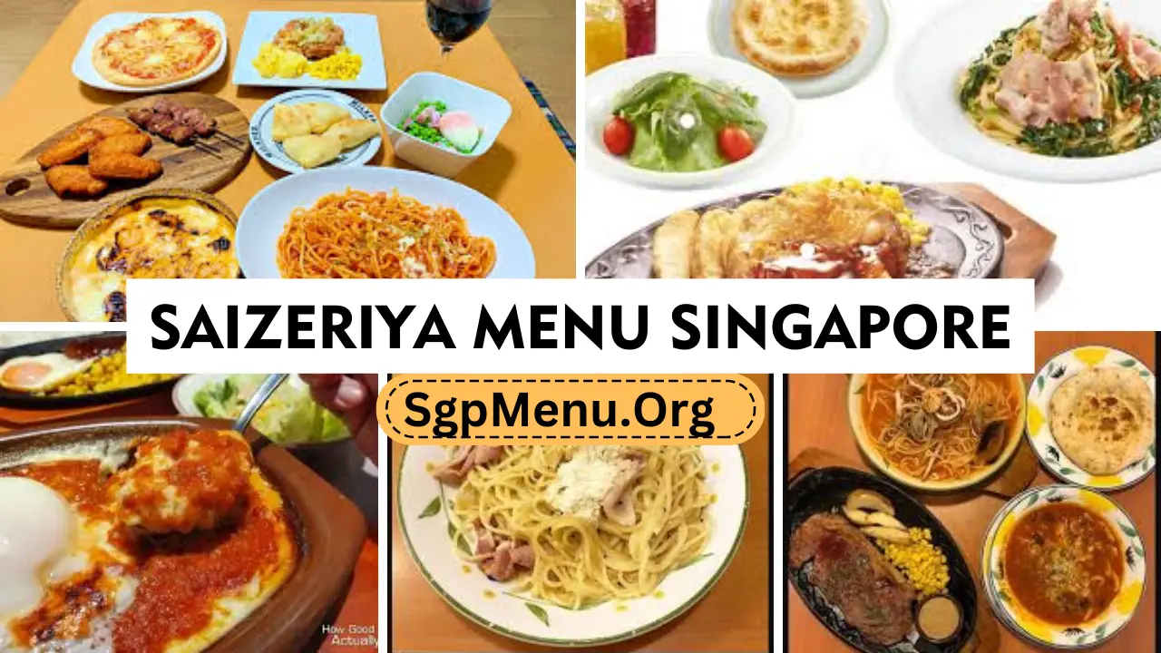 Saizeriya Singapore menu