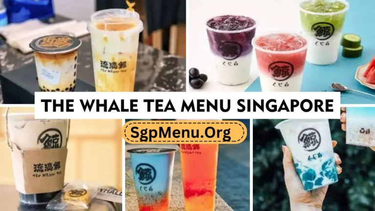 The Whale Tea Menu Singapore Prices 2024