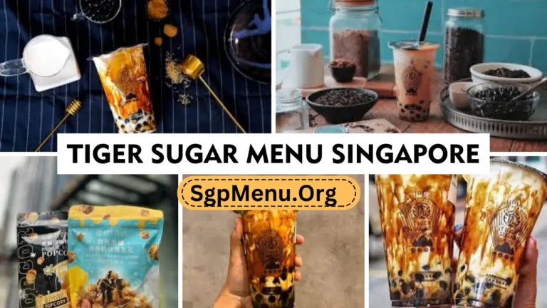Tiger Sugar Menu Singapore Prices 2024