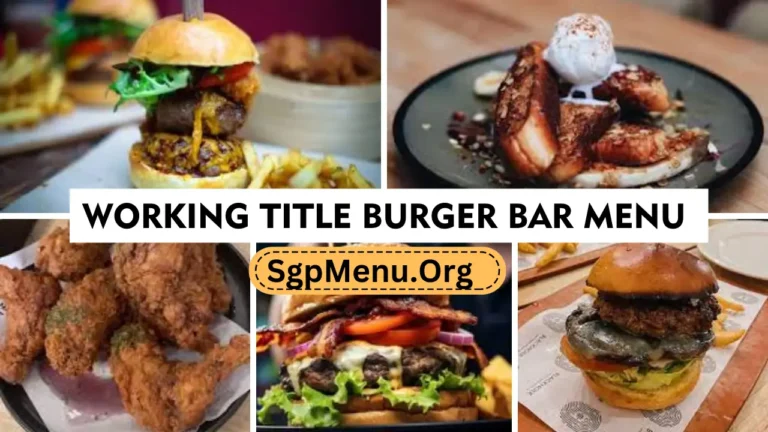 Working Title Burger Bar | New Rates 2024